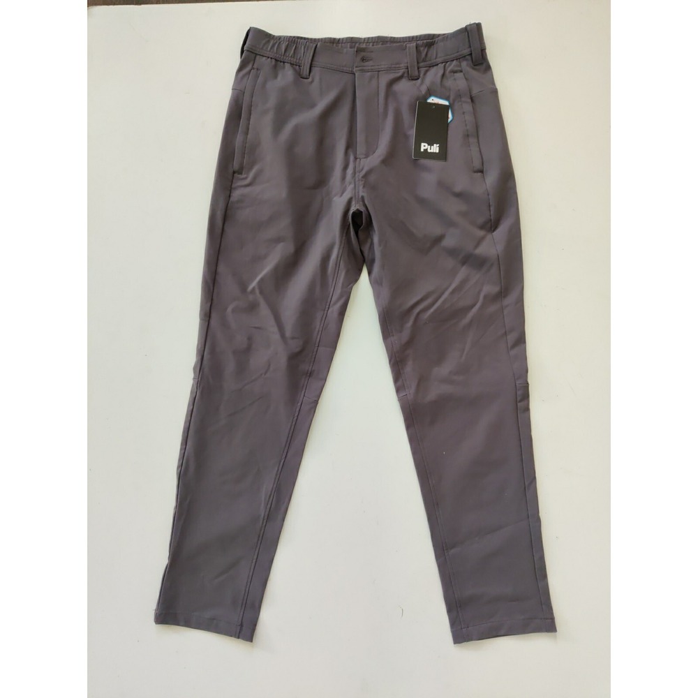 PULI Men's Stretch Golf Joggers Pants with Pockets Waterproof Slim Fit Size 34~
